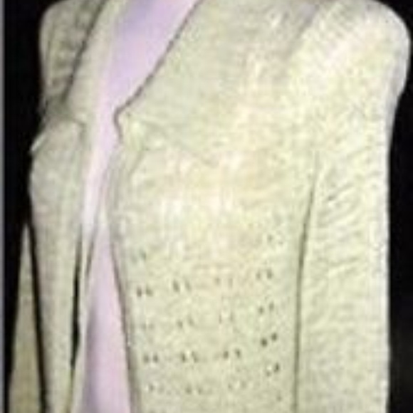 BCBG Maxazria Green Long Open Front Cardigan - Picture 5 of 7